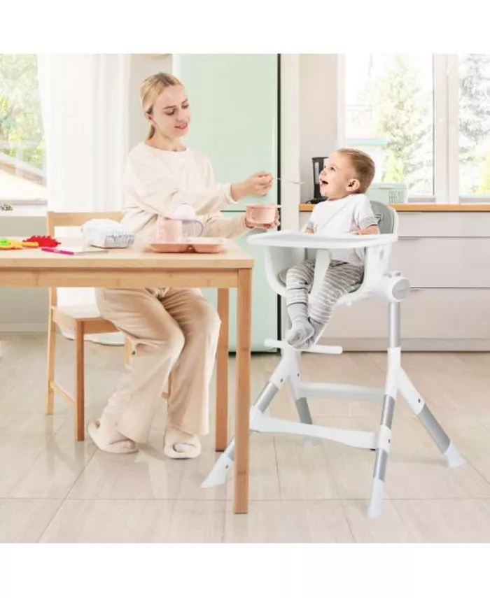 Slickblue 4-in-1 Convertible Baby High Chair with Aluminum Frame