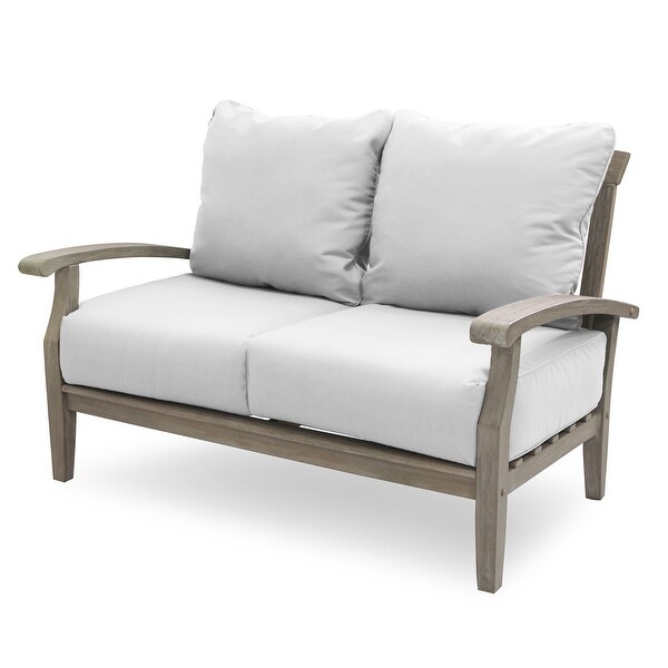 Cambridge Casual Venice Teak Patio Loveseat with Cushion