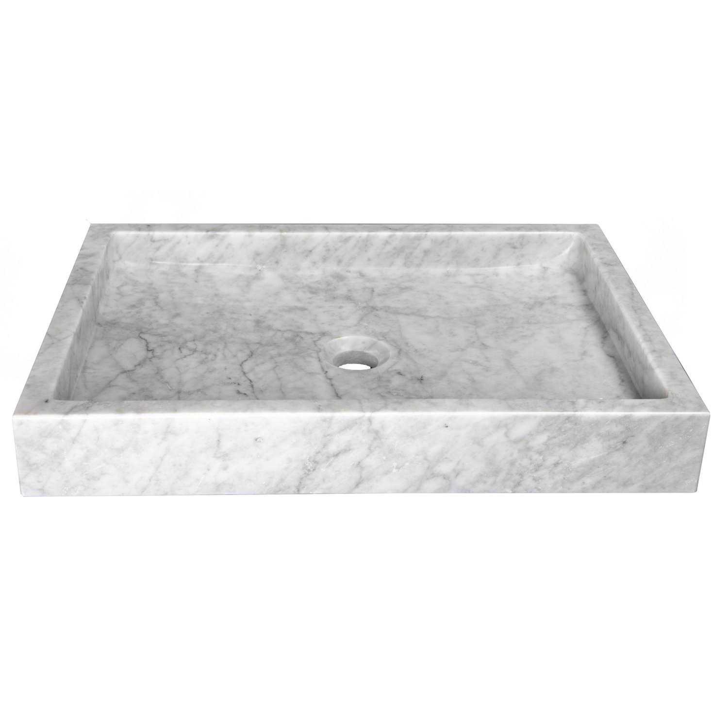 Eden Bath EB_S040WB-P Rectangular Vessel Sink - Wooden Black Marble