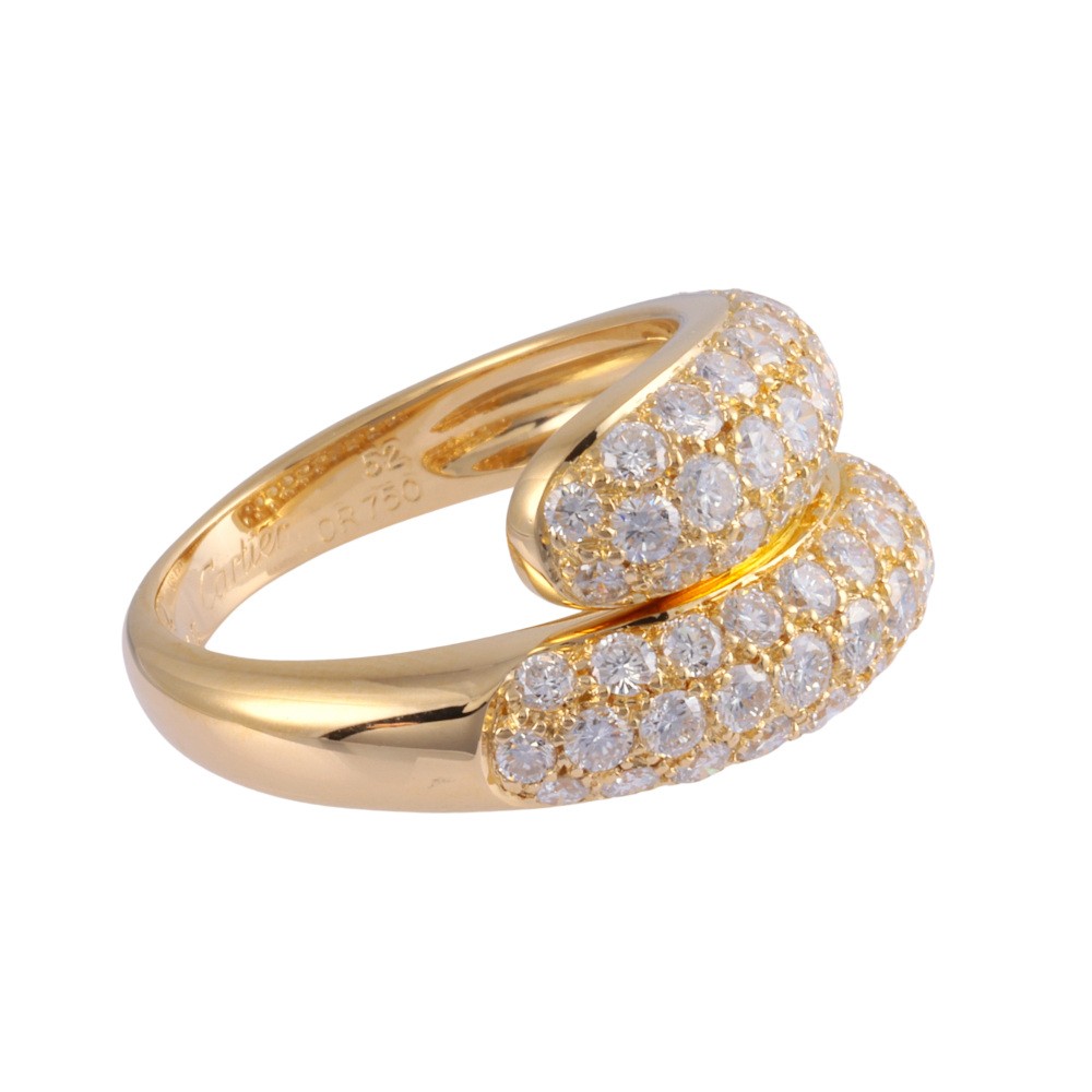 Cartier K18YG Yellow Gold Ring Diamond