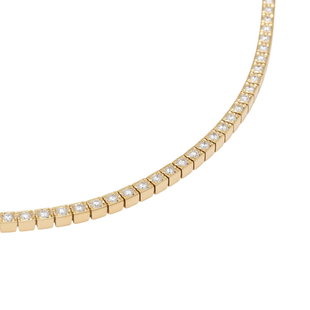 Cartier Laniere Full Diamond Bracelet 18K Yellow Gold B6015102