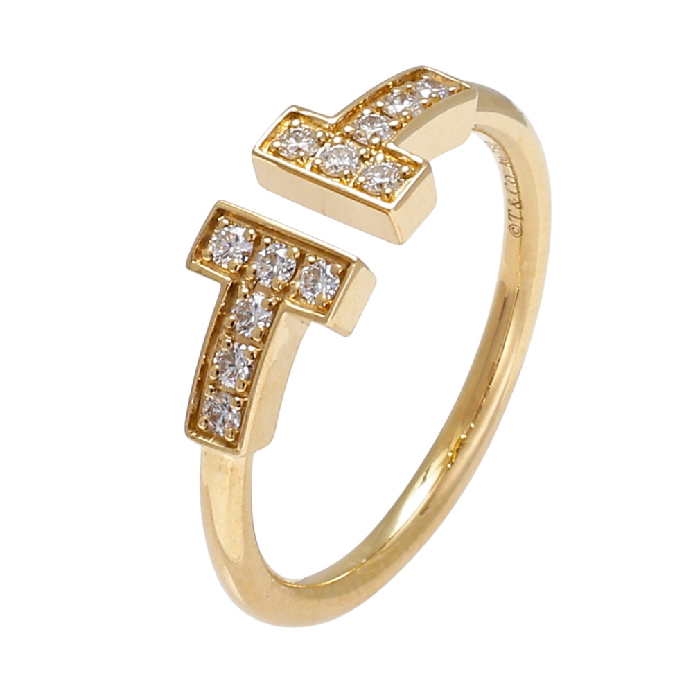 Tiffany & Co. Tiffany T Diamond Wire Ring 18K Yellow Gold 60147100