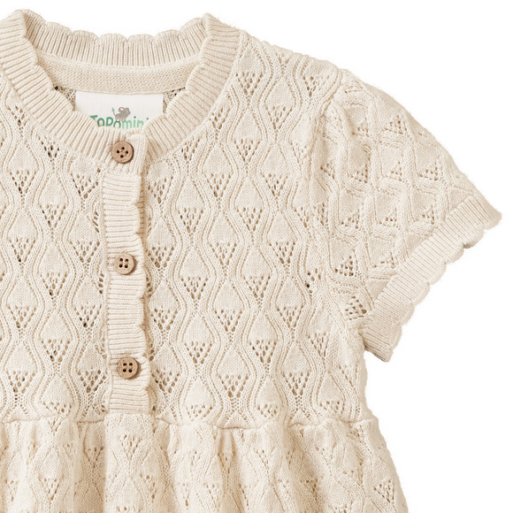 Topomini Pure Collection Baby Strickkleid aus Bio-Baumwolle