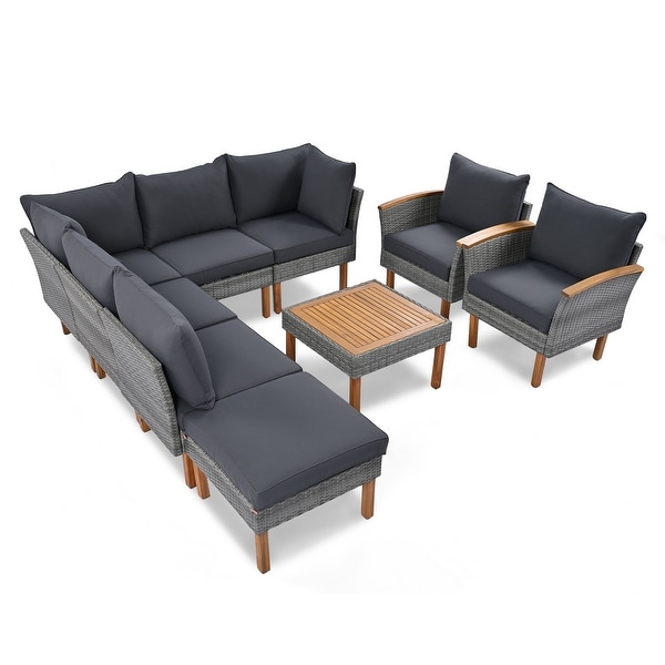 9Piece Patio Rattan Furniture Set
