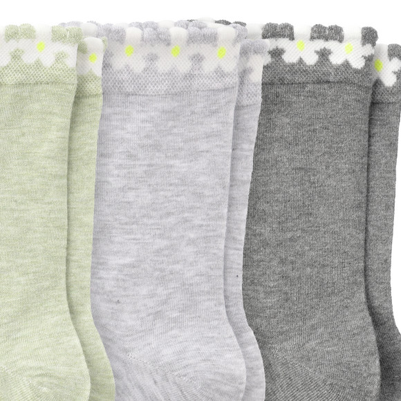 Gina Benotti 3 Paar Damen Socken mit Blumen