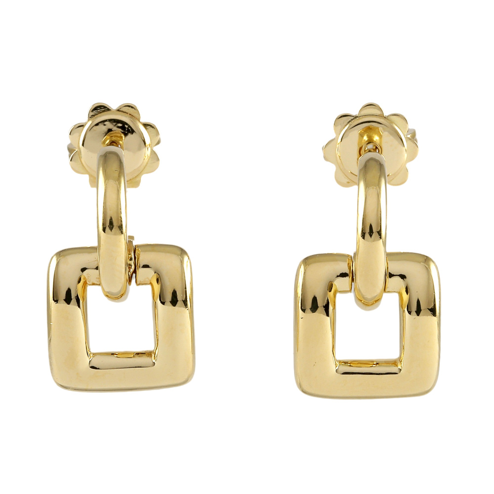 Tiffany & Co. Tiffany Square K18YG Yellow Gold Earrings