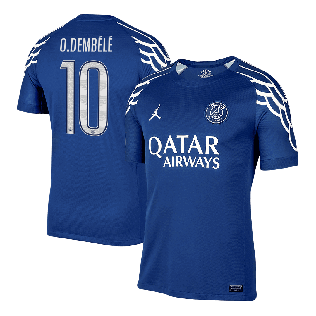 O.DEMBÉLÉ #10 PSG Fourth Away Soccer Jersey -UCL
