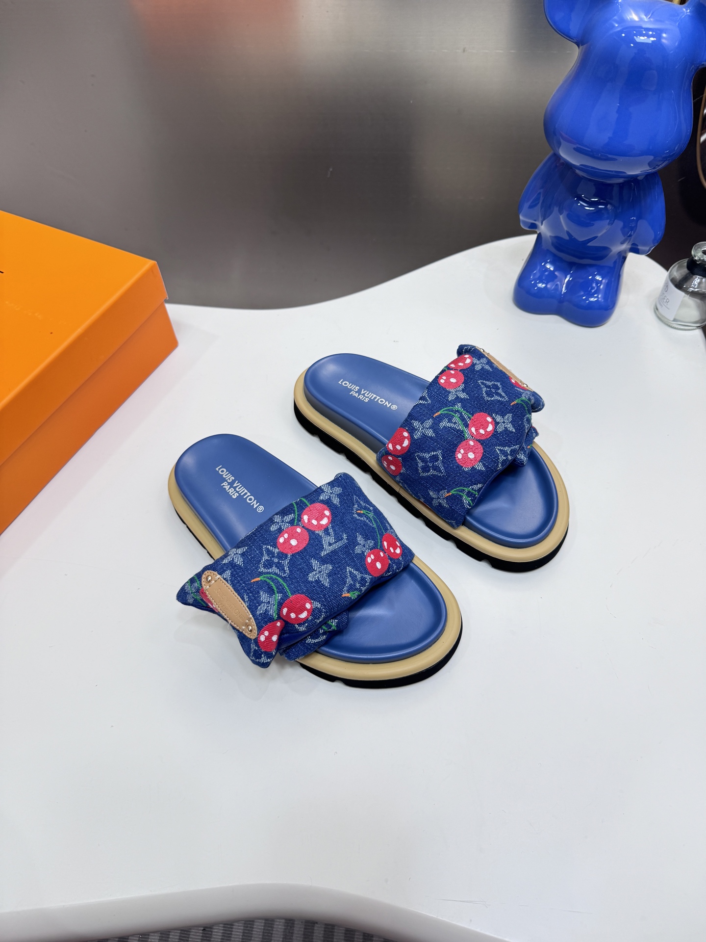 LV Printed Velcro Slippers - cnluxepick