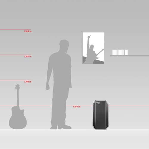 Fender x Teufel ROCKSTER AIR 2 Portable Bluetooth Speaker – Powerful Sound & Bass, 58 Hours Battery, Parties & Events, Mic & Guitar Inputs, Power Bank