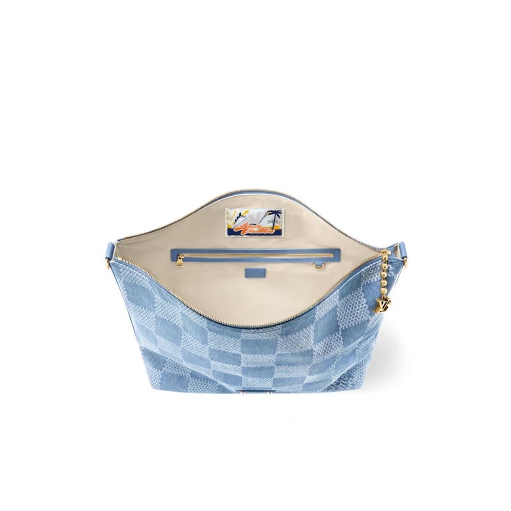 Louis Vuitton Vagabond Hobo Blue 15 Inches N00202