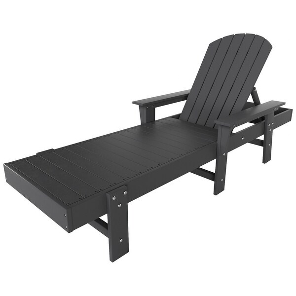 Polytrends Altura Poly EcoFriendly All Weather Reclining Chaise Lounge with Arms
