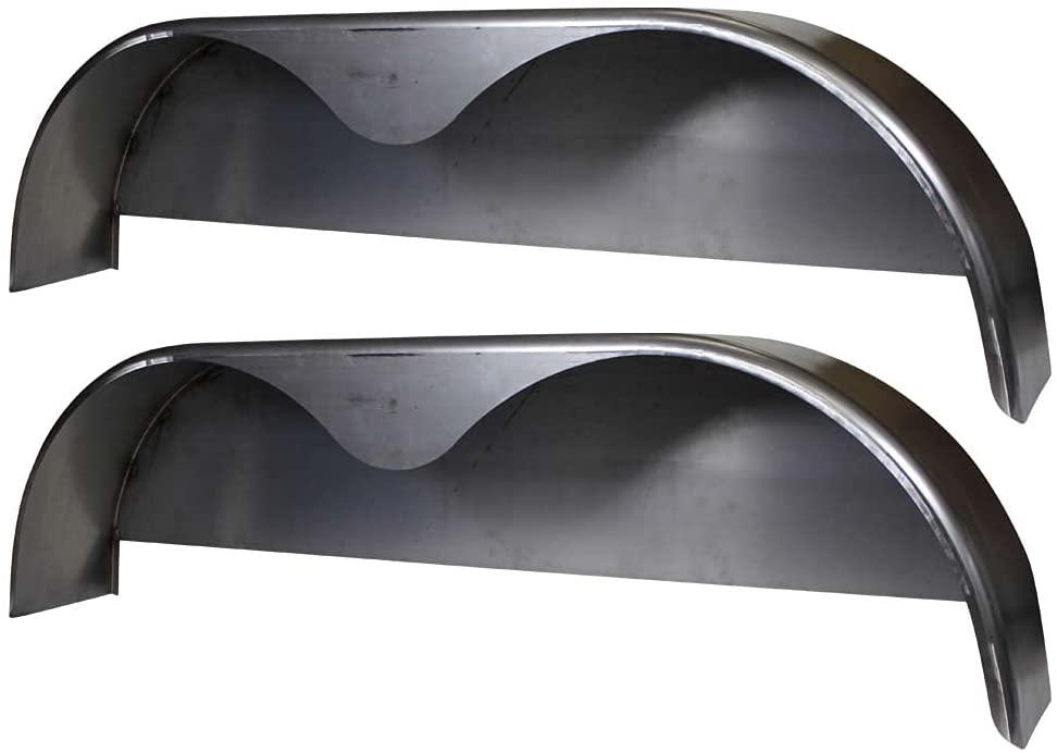 2026 72×10-3/4 Tandem Axle Steel Trailer Fender w/Back Plate Welded In (2-Pack)
