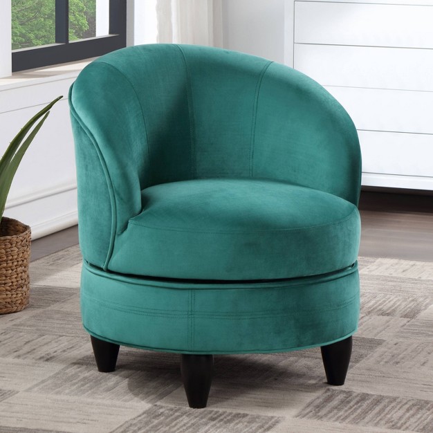 Sophia Velvet Swivel Accent Chair Steve Silver Co