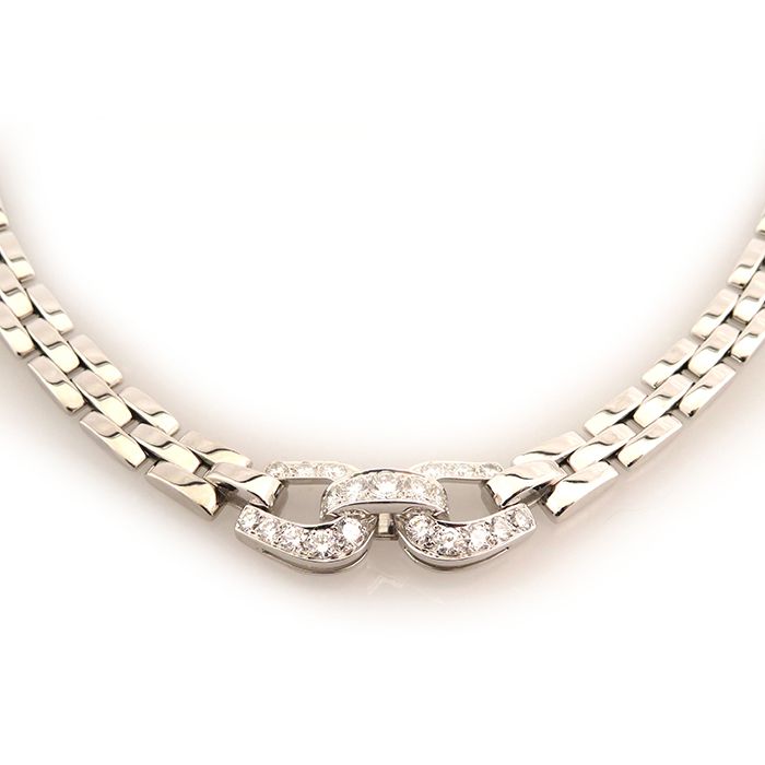 Cartier Panthère Necklace 18K White Gold Diamond