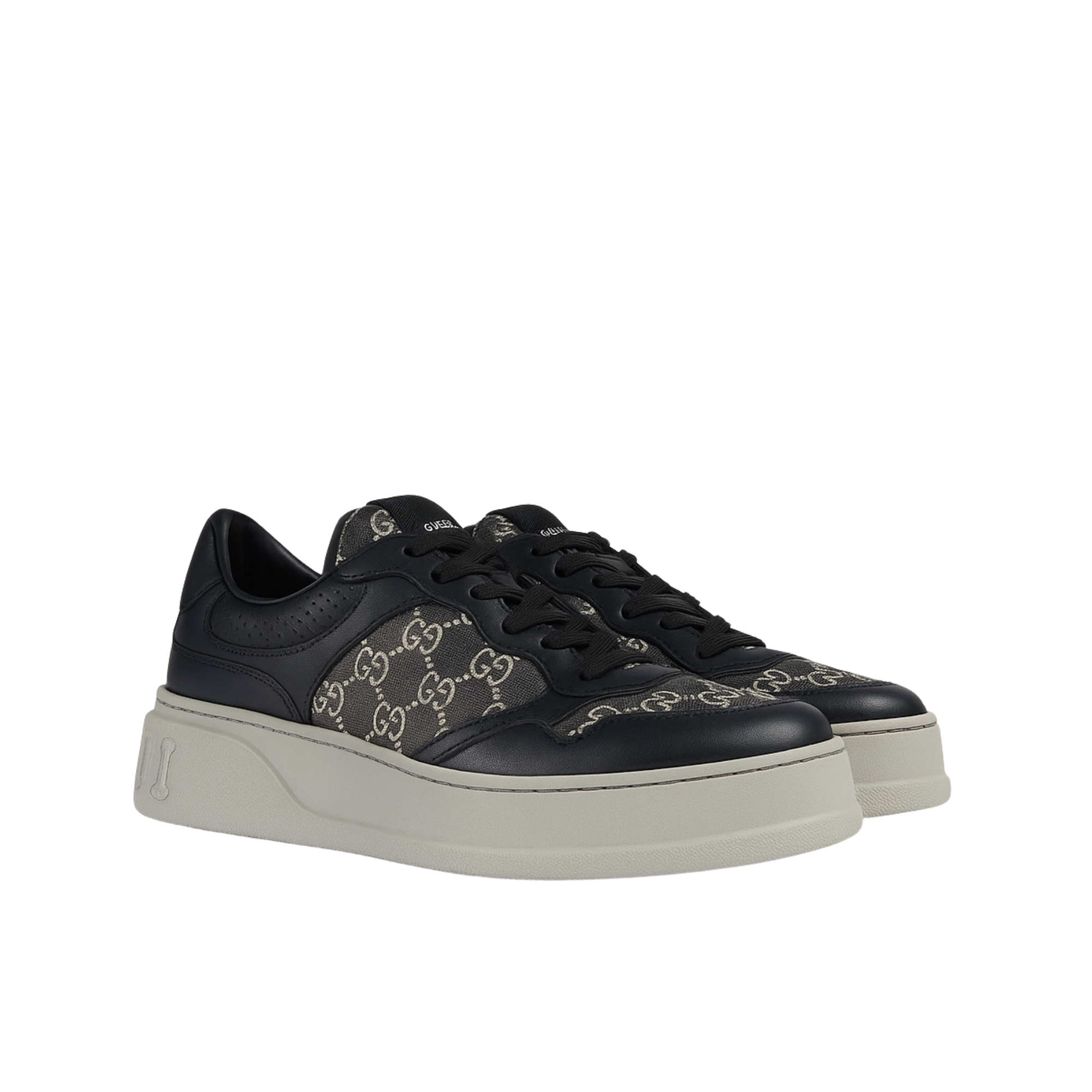 Gucci Men’S Gg Trainer Supreme Canvas Black ?669582 Aacod 1072