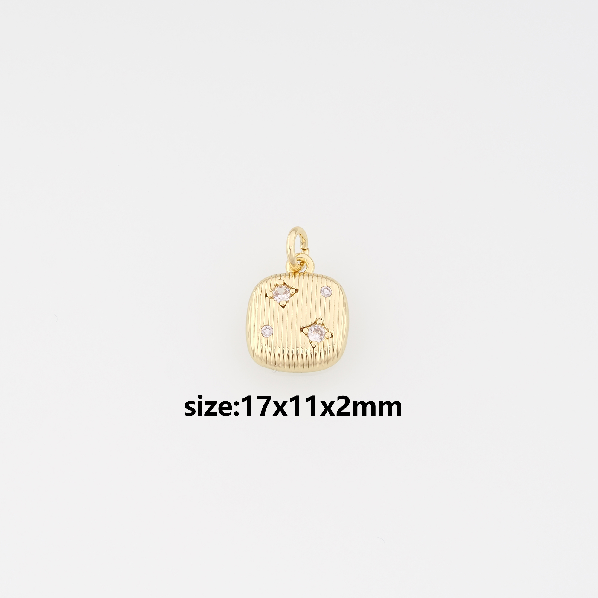 18K Gold Filled North Star Pendant,CZ Micro Pave Celestial Charm Earrings Necklace for DIY Jewelry Making Supply