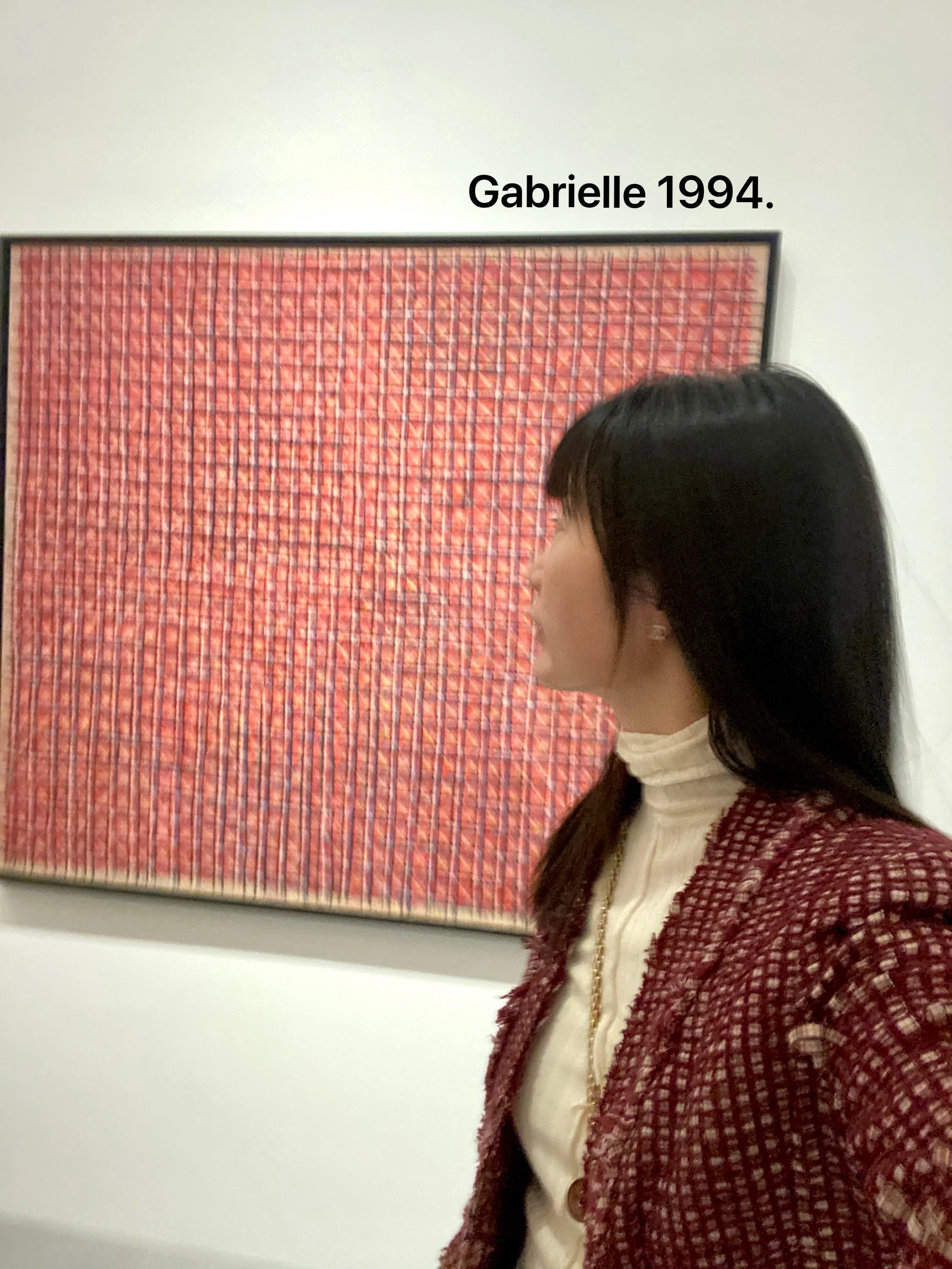 AH079 - Chanel Gabrielle 1994 Tweed Linen Christmas Warmth Wall Decor