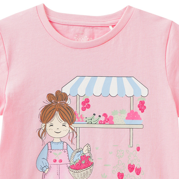 Topolino Mädchen T-Shirt mit Glitzer-Print