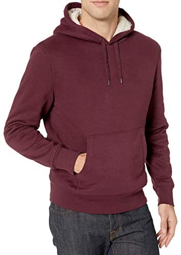 Men's Sherpa-Lined Pullover Hoodie Sweatshirt
