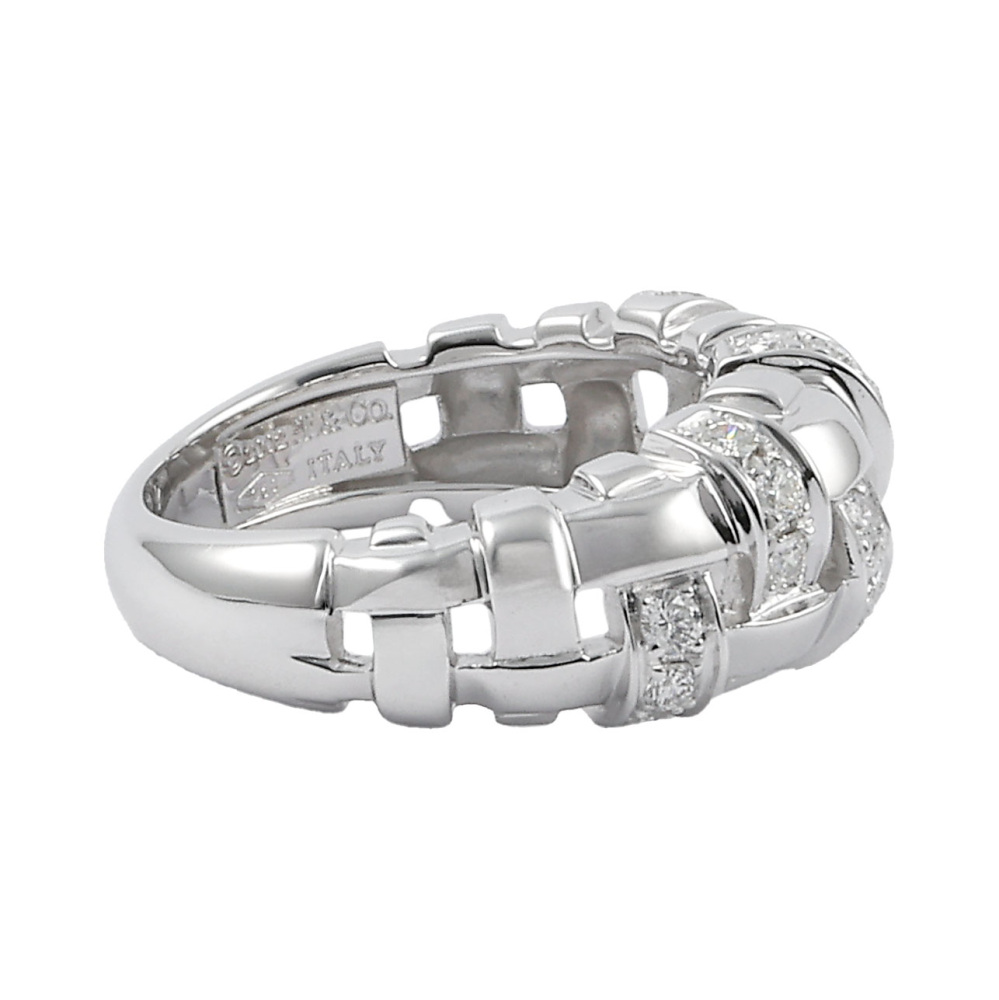 Tiffany & Co. Tiffany Woven Diamond K18WG White Gold Ring