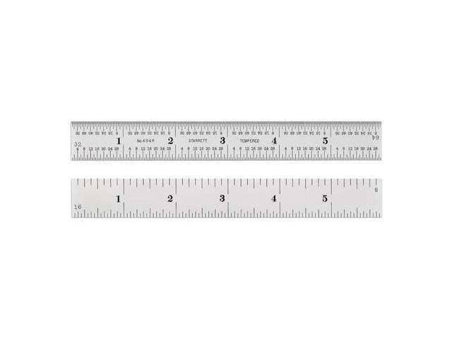 Starrett C604R-36 Steel Rule,Spring-Tempered,36 in