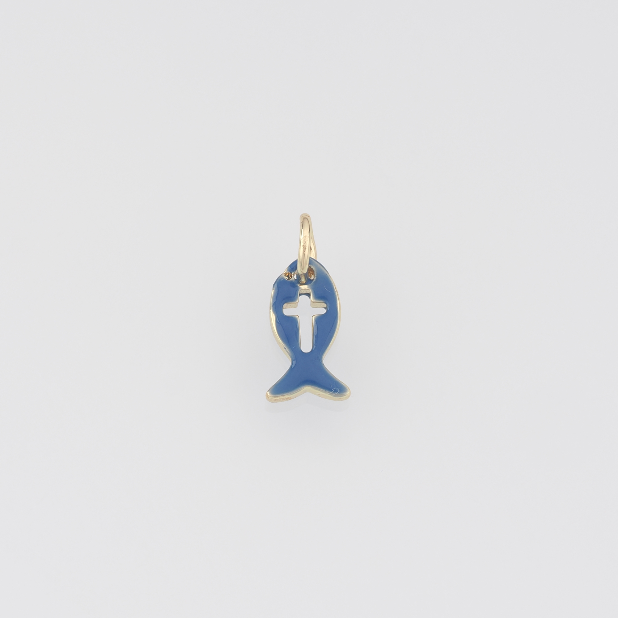 18K Gold Filled Fish Pendant,Enamel Ocean Charm Earrings Necklace for DIY Jewelry Making Supply