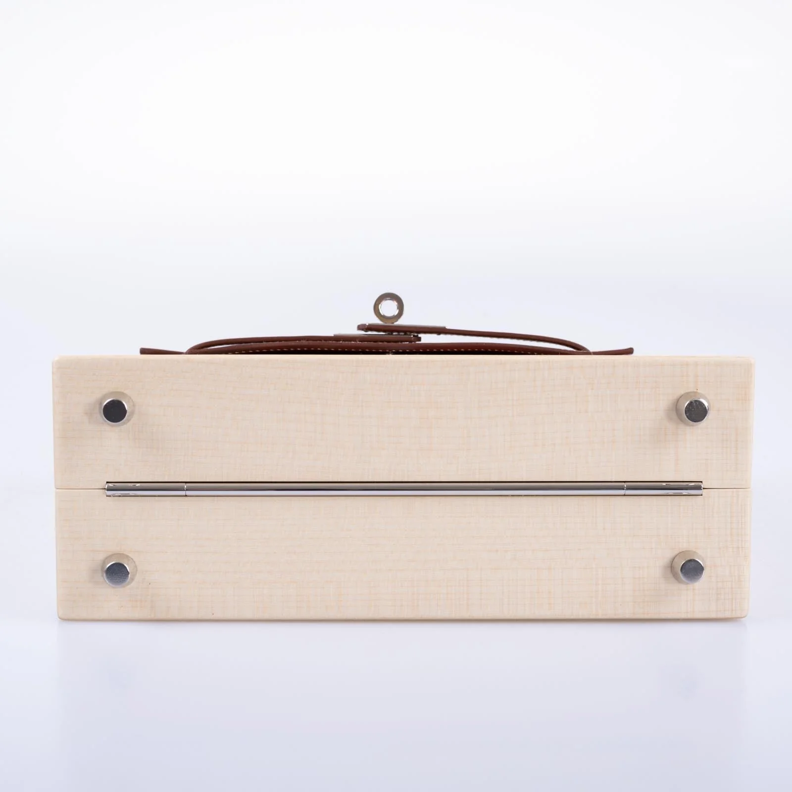 Hermès Kelly Picnic Kellywood Perspective Cavalière Wood Barenia Palladium Hardware