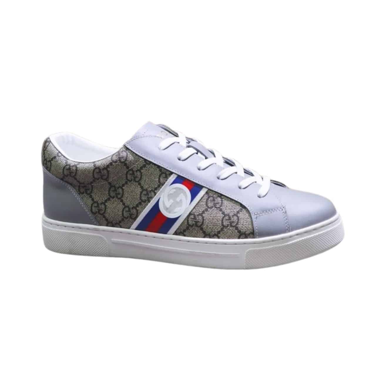 Gucci Gg Supreme Sneaker Beige Gg Blue And Orange Web