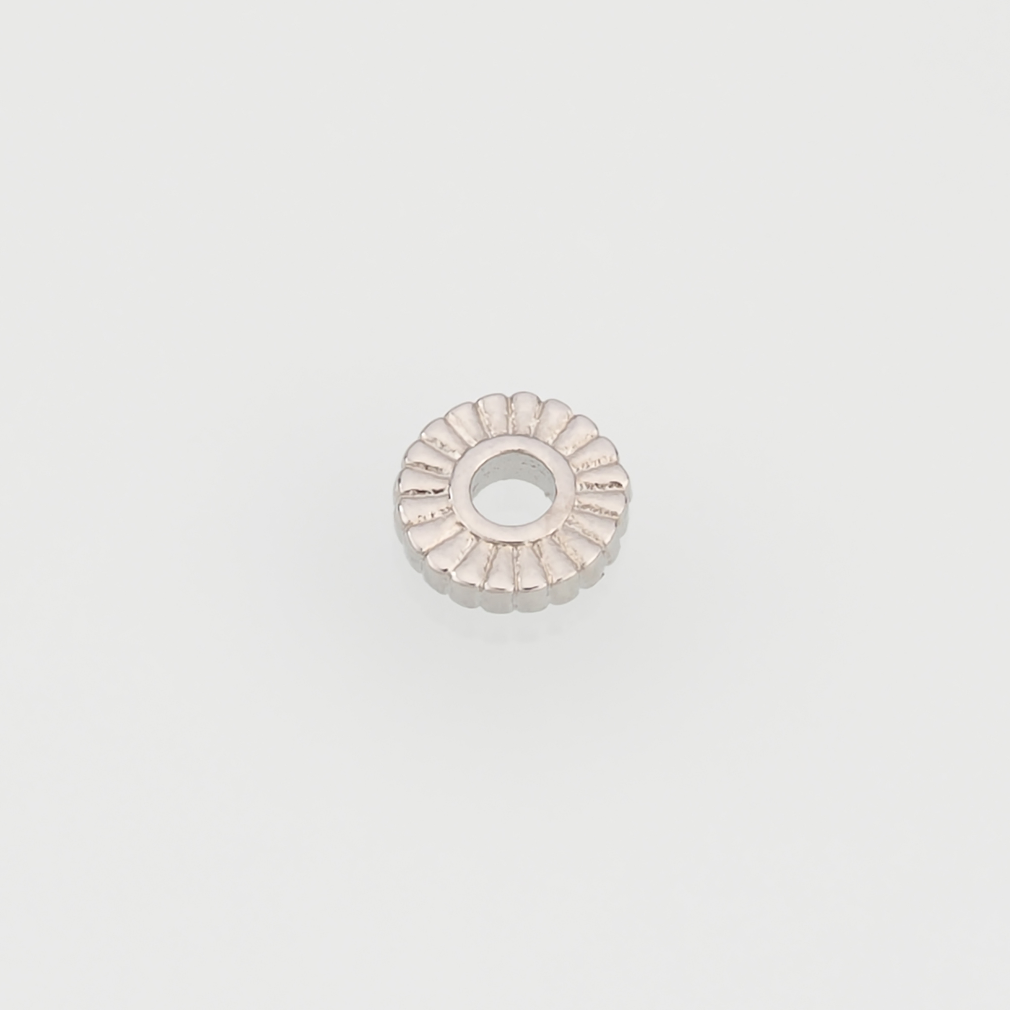 50Pcs 18K Gold Filled Round Flat Spacer Beads,Round Spacer Beads,DIY Jewelry Making Supply