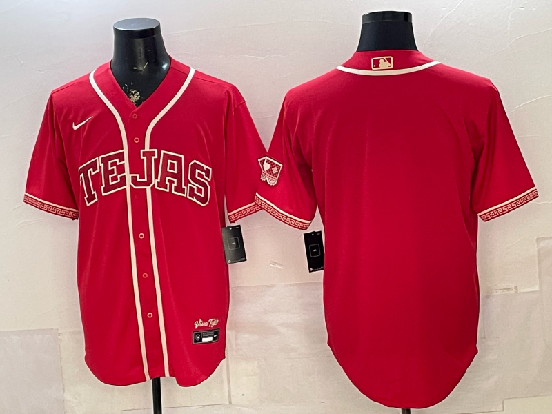 Men's Texas Rangers Red 2026 City Connect Stadium Jersey