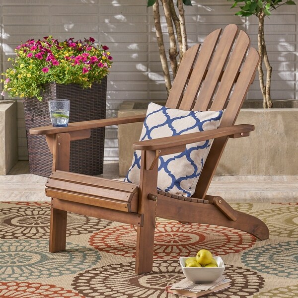 Hollywood Foldable Acacia Adirondack Chair by Christopher Knight Home