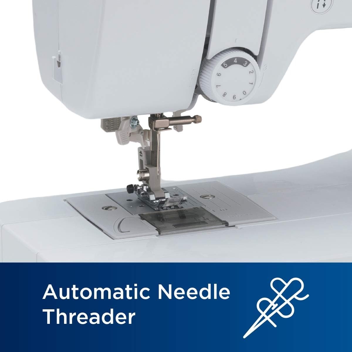 Computerized Sewing and Quilting Machine, 70 Built-in Stitches, LCD Display, Wide Table, 10 Included Feet, White