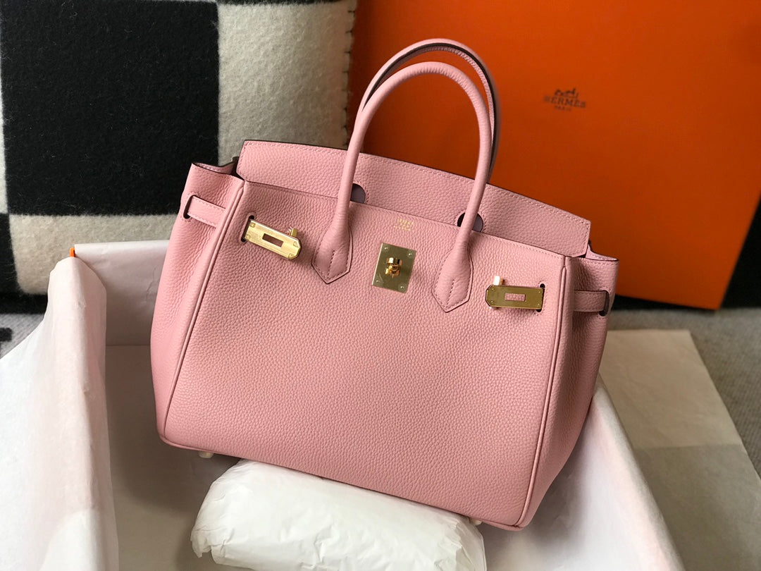 Hermes Birkin 35Cm Pink Togo Leather Gold Hardware