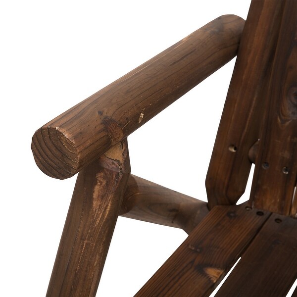 Outsunny Wood Adirondack Patio Bench Chair