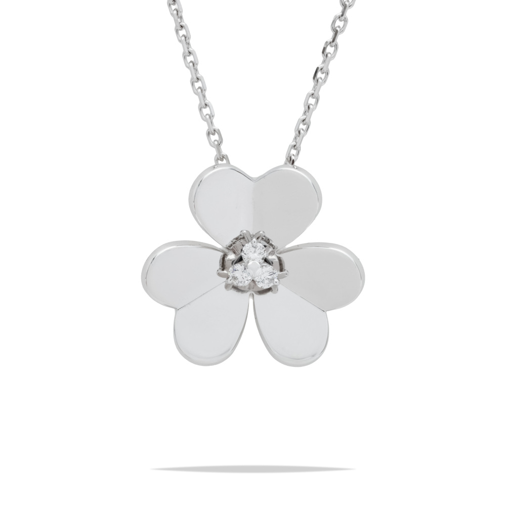 Van Cleef & Arpels Frivole Necklace 18K White Gold Diamond VCARD25300