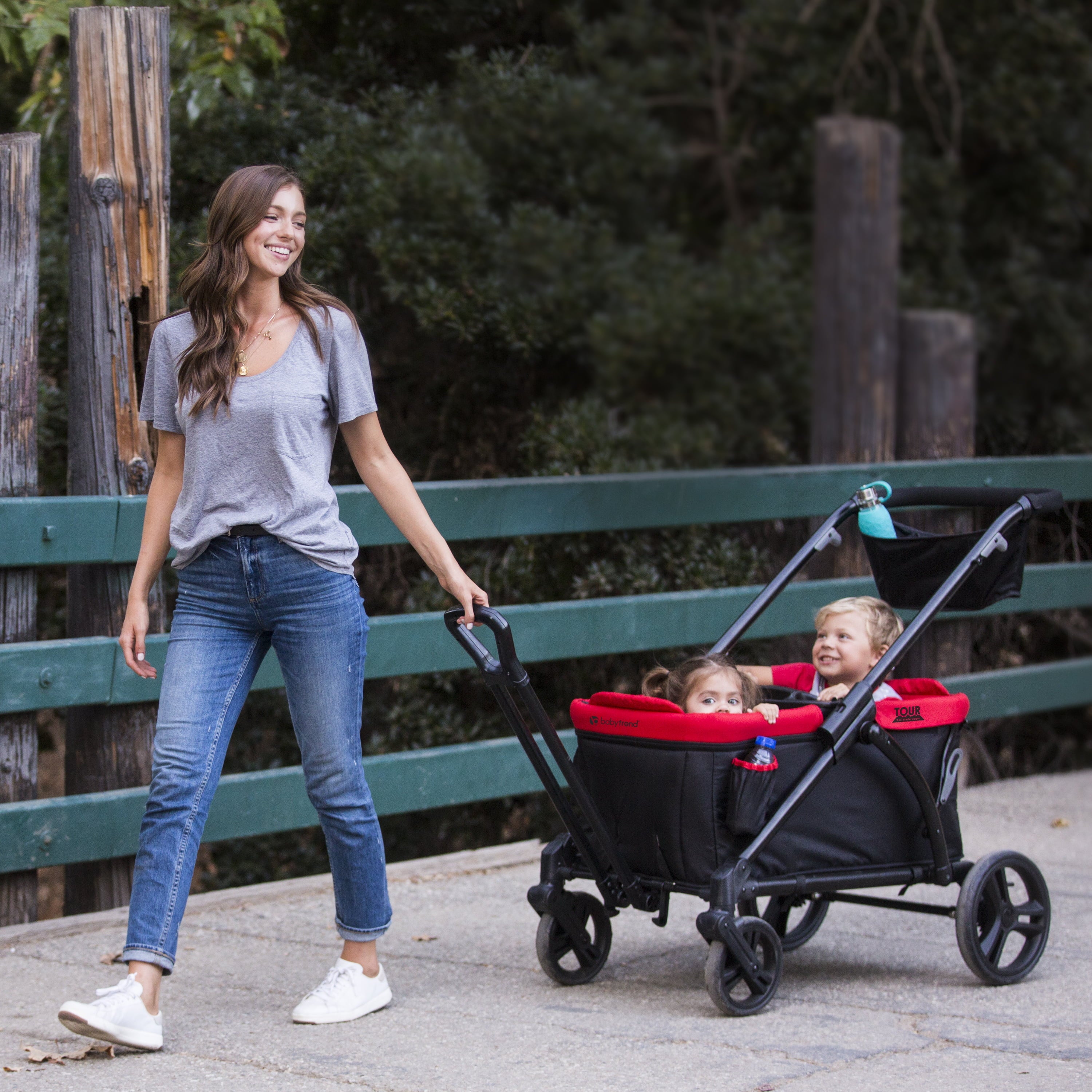 Baby Trend Tour 2-in-1 Stroller Wagon – Mars Red – Red