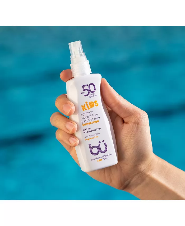 BU SPF 50 Alcohol-Free KIDS Fragrance-Free Sunscreen Spray 3.3oz