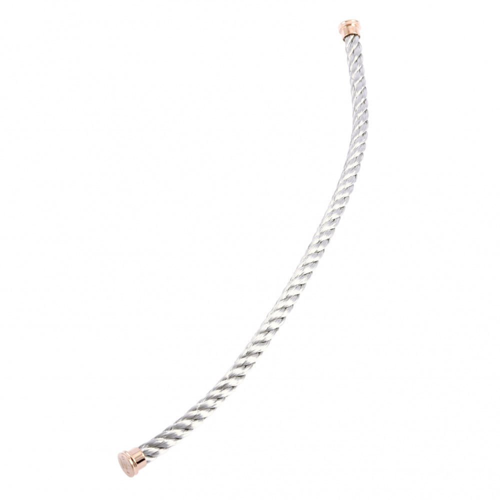 FRED Pg Plating Silver Lm Stainless Pink Gold Plated Cable Accessory 18K Rose Gold & Stainless Steel 6B0111