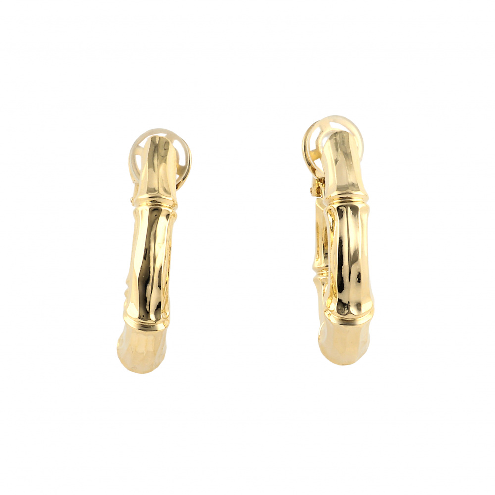 Cartier Bamboo Earrings 18K Yellow Gold