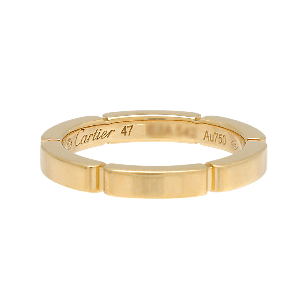 Cartier Mayon Pantale Wedding Ring Semi-pave Setting 18K Yellow Gold Diamond B4221100