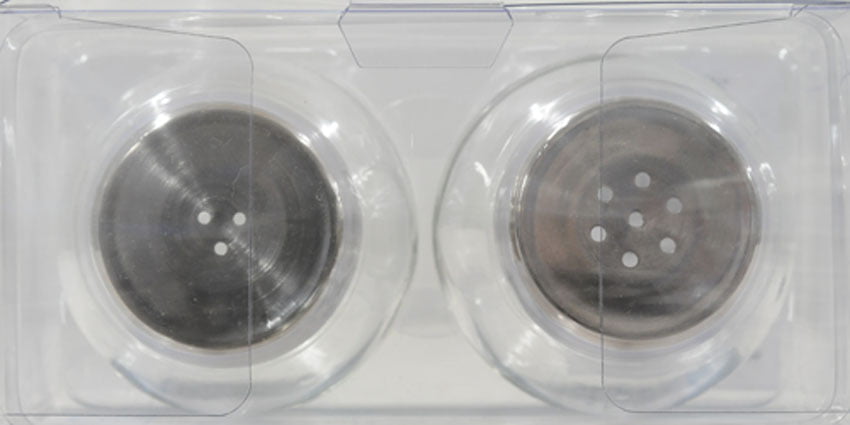 Mainstays Orbit Salt and Pepper Shaker Set, Clear Glass and Chrome Plate, Unfilled