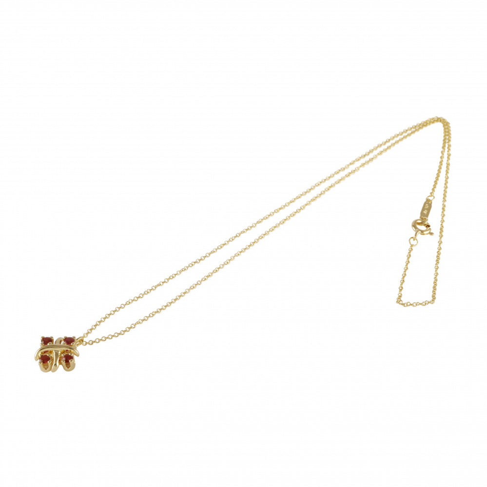 Tiffany & Co. Schlumberger Rin Necklace 18K Yellow Gold Ruby 62266457