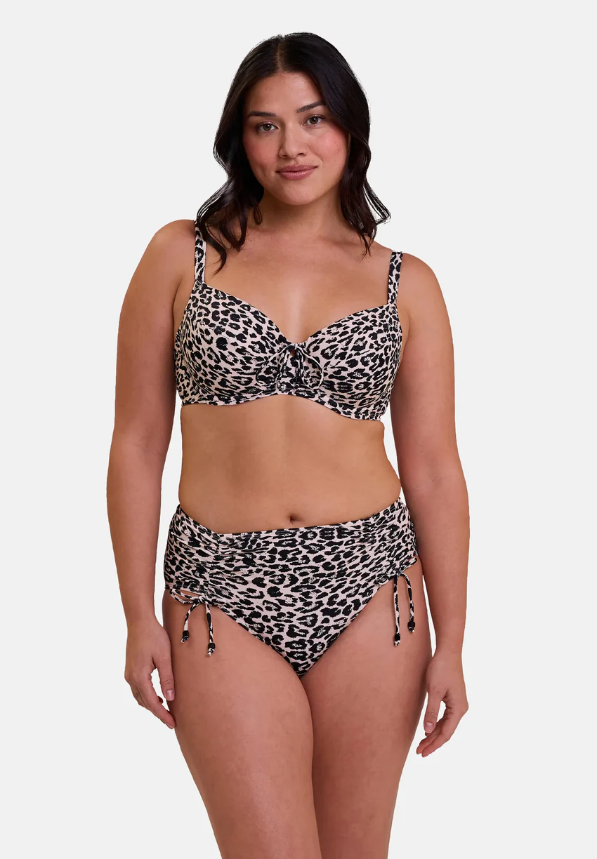 Haut de maillot de bain avec armatures Samoa Imprimé peau de bête fond lin