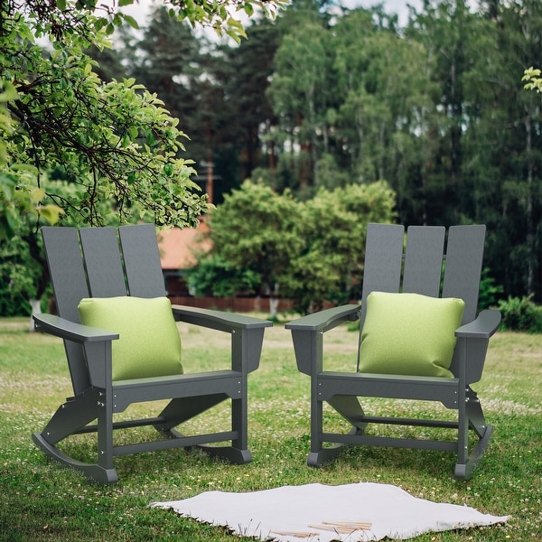 Rocking Adirondack Chairs Patio Rocker AllWeather Resistant,HDPE Plastic Resin Outdoor Lawn Chairs