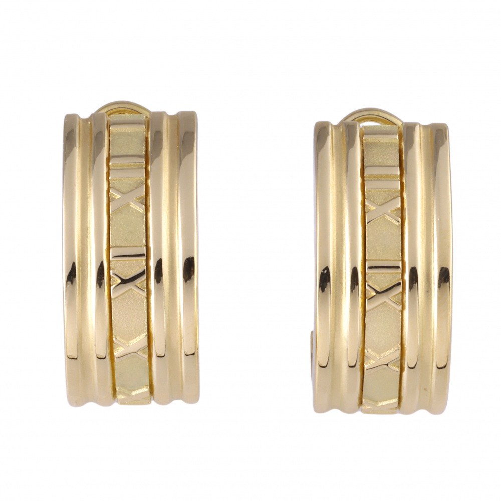 Tiffany & Co. Atlas Earrings 18K Yellow Gold