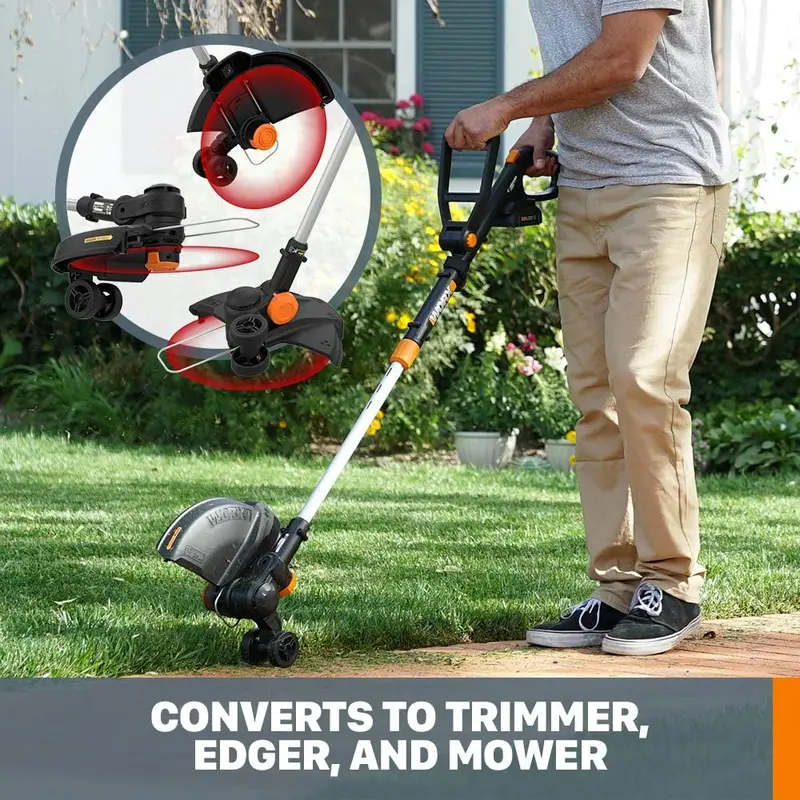 WG930.3 Cordless Power Share Combo – 20V 12-Inch String Trimmer & Turbine Leaf Blower, Includes Batteries & Charger