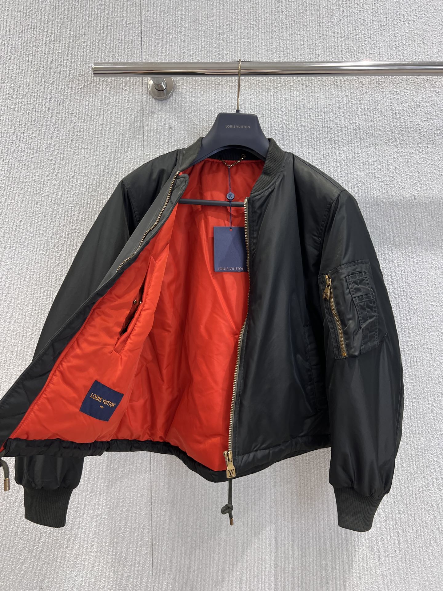 Louis Vuitto* x Nigo Collaborative Ribbed Collar Cropped Bomber Jacket - cnluxepick