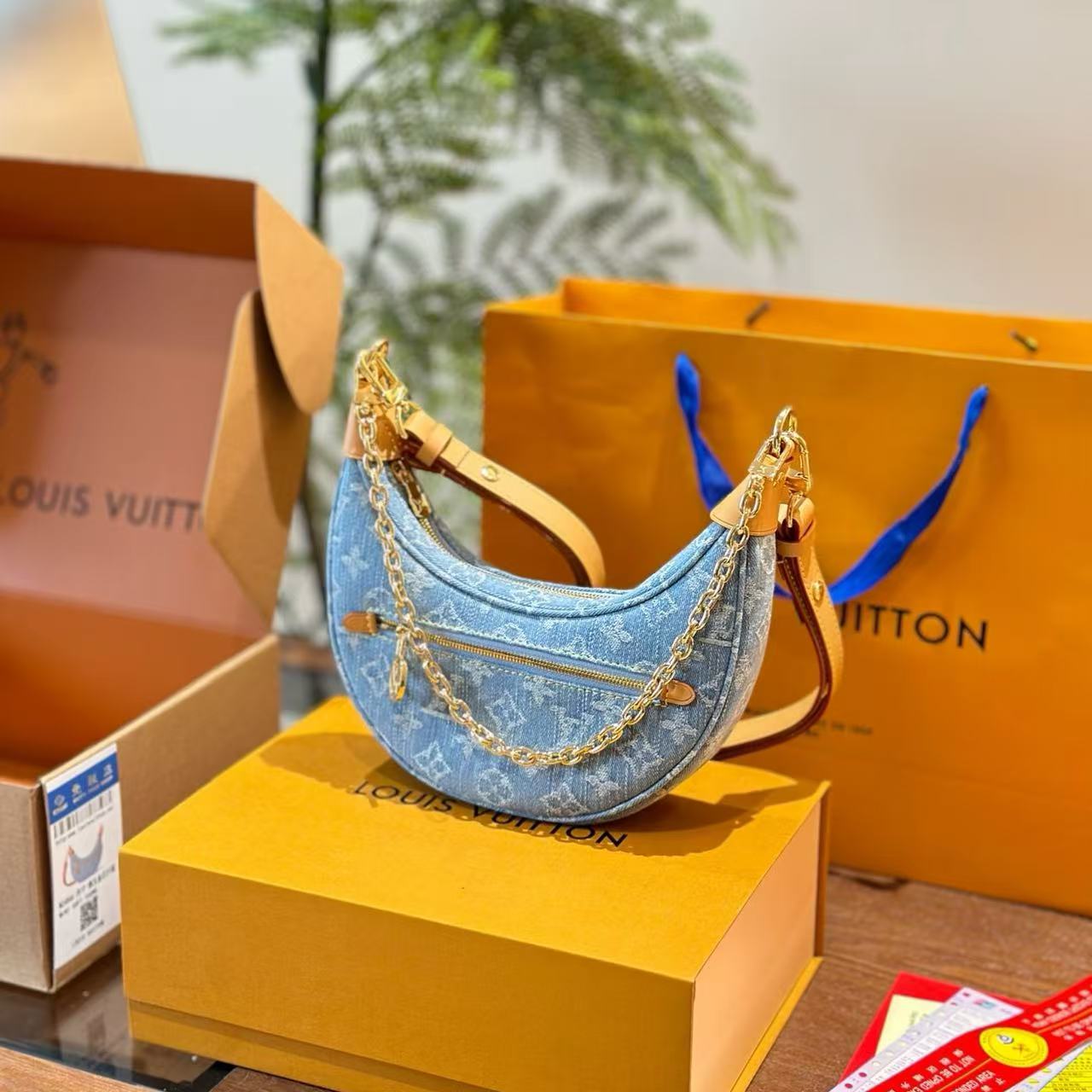 Louis Vuitton Denim Moon Bag - cnluxepick