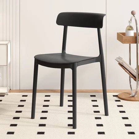 Plastic chair light luxury dining chair restaurant home stackable desk design backrest chair kerusi