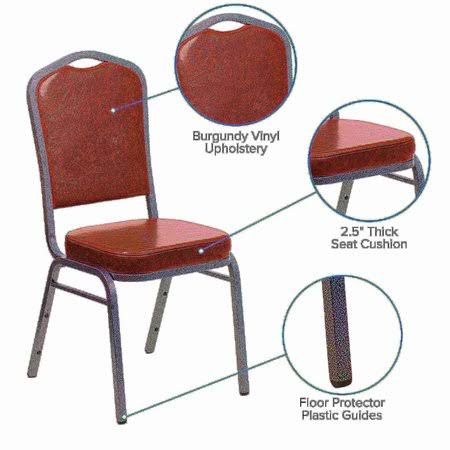 Flash Furniture 4 Pk. Hercules Series Crown Back Stacking Banquet Chair with 2.5&& Thick Seat - Frame